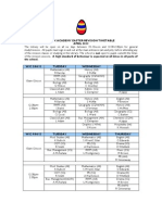 Easter Revision Timetable April 2012