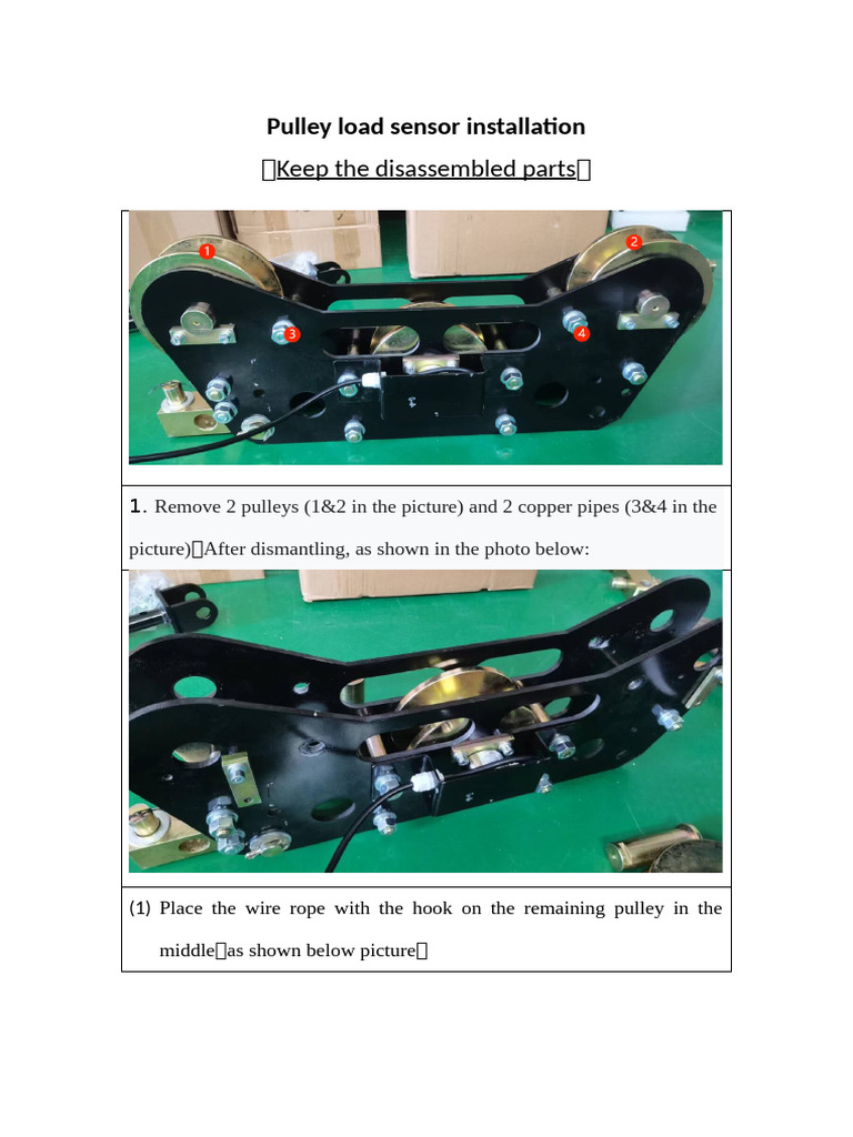 Pulley Load Sensor Installation Guide | PDF