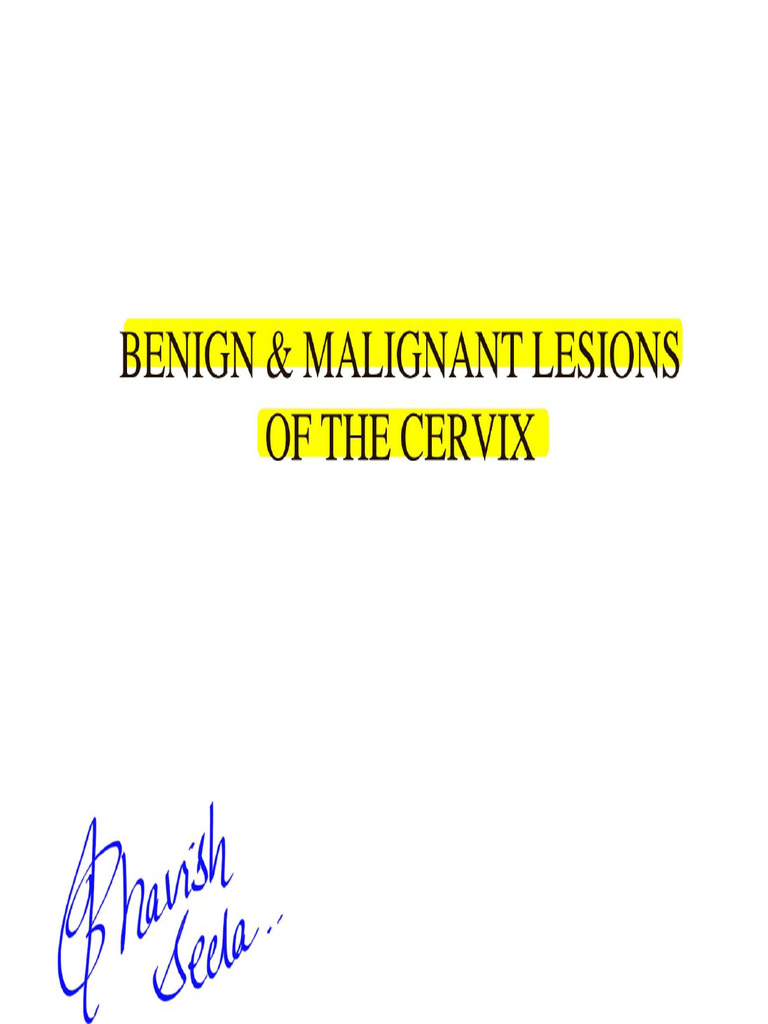 Highlighted - Cervix Benign and Malignant Lesions | PDF | Cervical ...