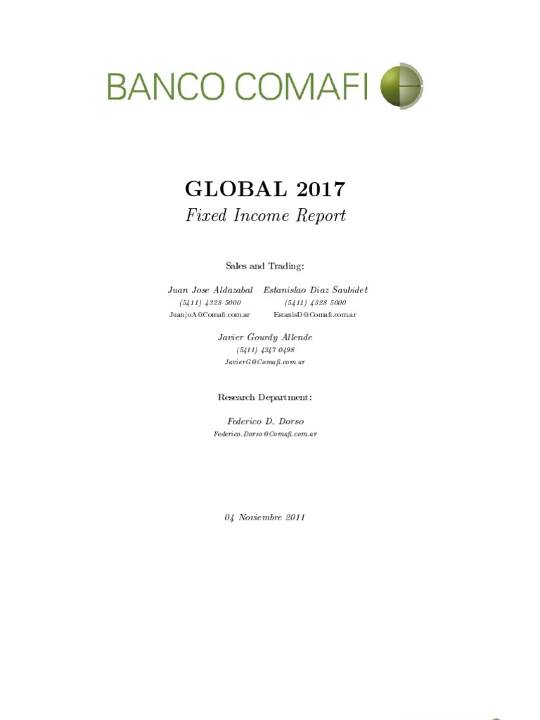 GLOBAL 2017: Fixed Income Report | Download Free PDF | Bond Duration ...