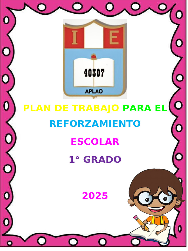Plan de Refuerzo Escolar 2025 Primaria | PDF | Evaluación | Aprendizaje