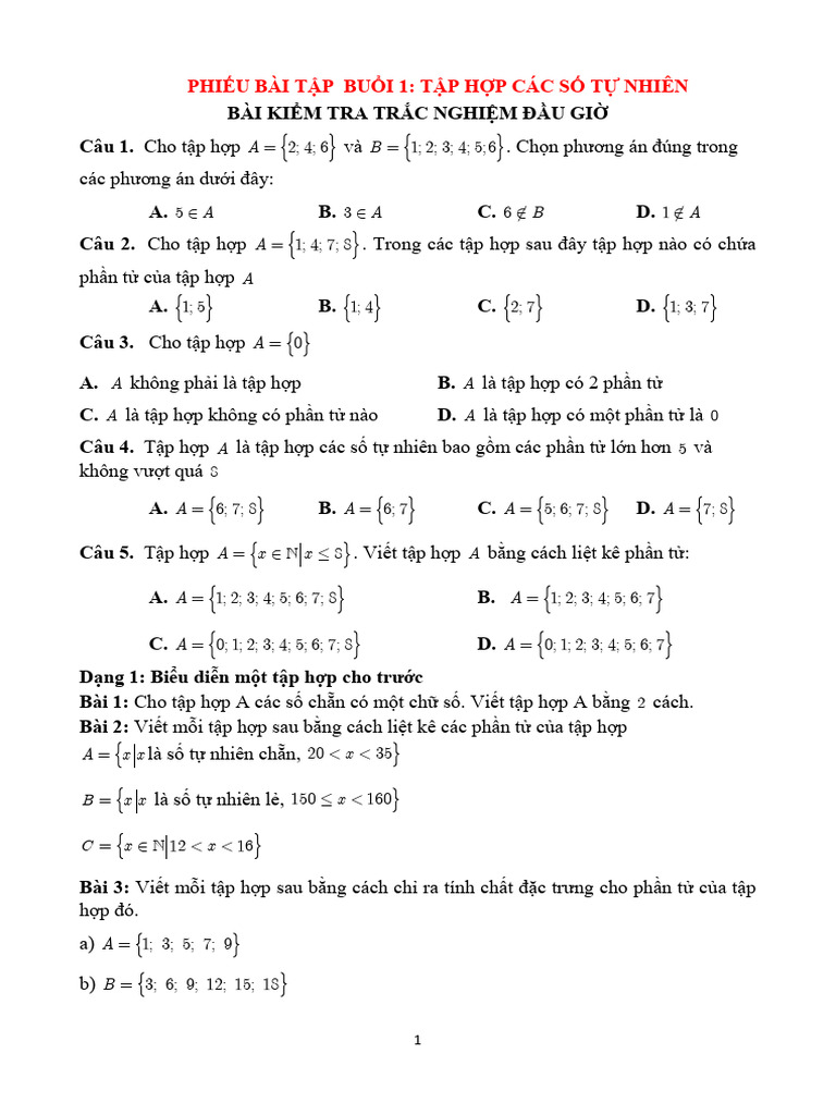 BT Toán 6 | PDF