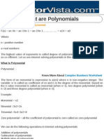 What Are Polynomials: Polynomial