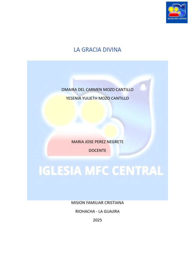 Significado de la Gracia Divina | PDF | Salvación | Gracia divina