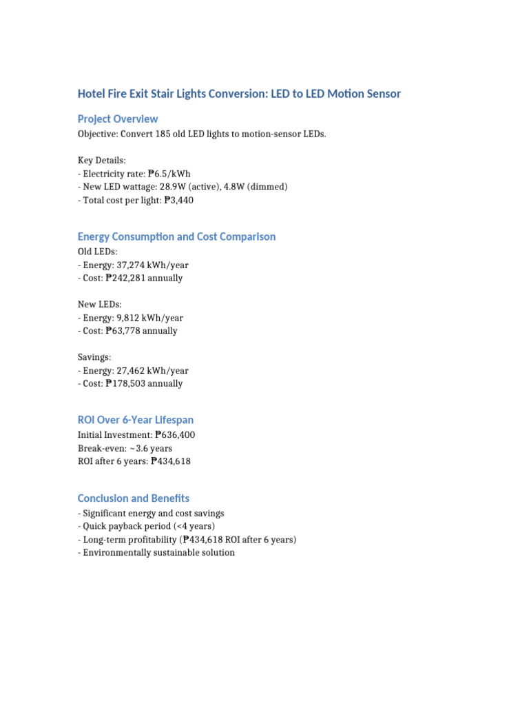 LED Conversion Report | PDF