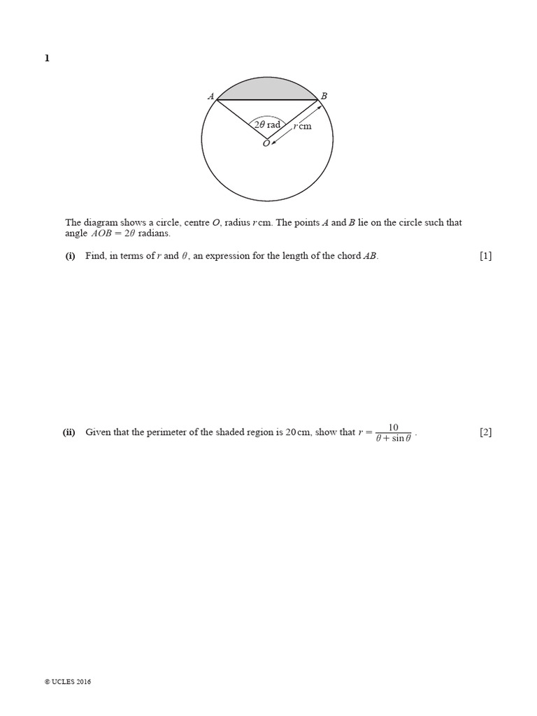 Circular Measure Questions and Solutions | PDF | Circle | Area