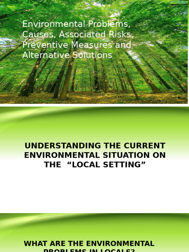 Local Environmental Issues and Solutions | PDF | Deforestation | Waste