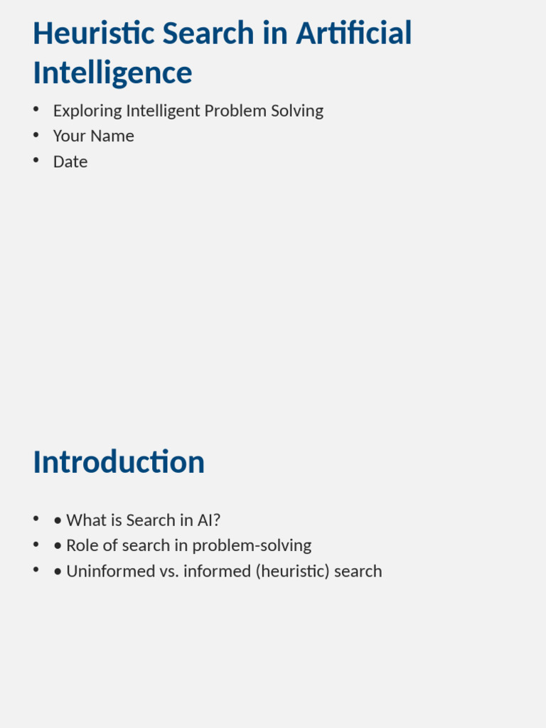 Heuristic Search Enhanced Presentation | PDF
