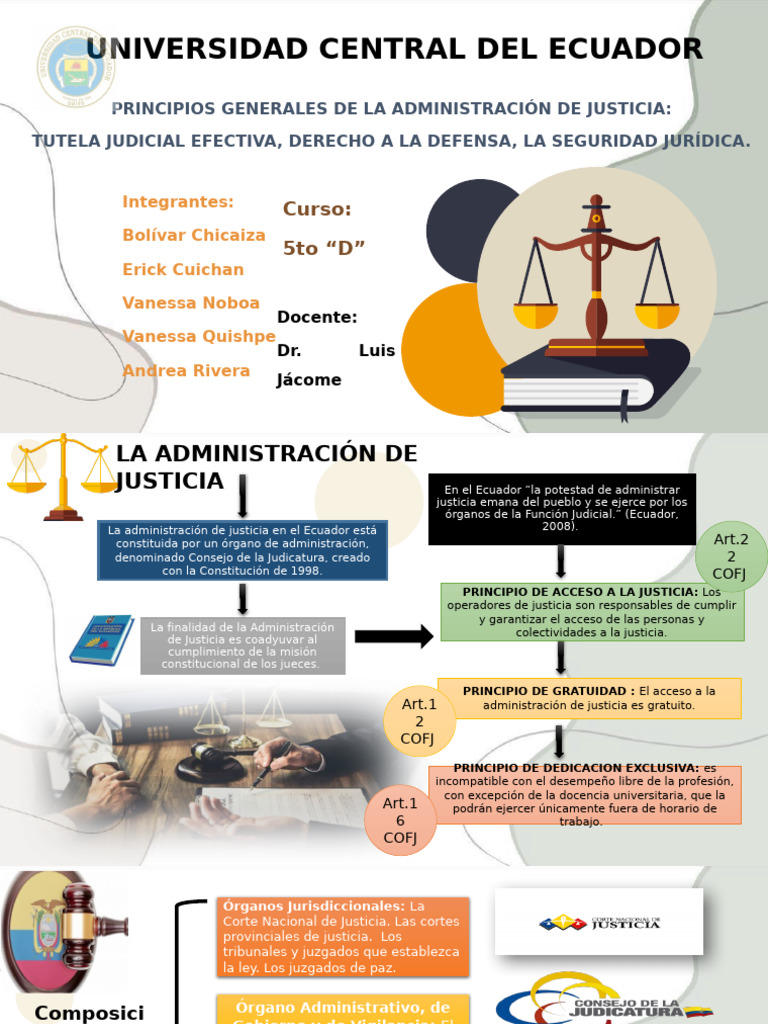 Principios de Administración de Justicia en Ecuador | PDF | Ley ...