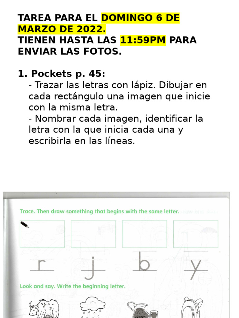 Homework for Sunday March 6th, 2022 | PDF