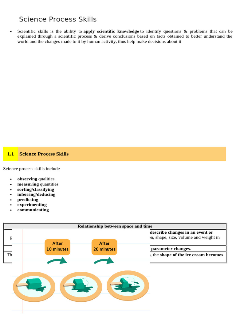 Science Process Skills Unit 1 | PDF