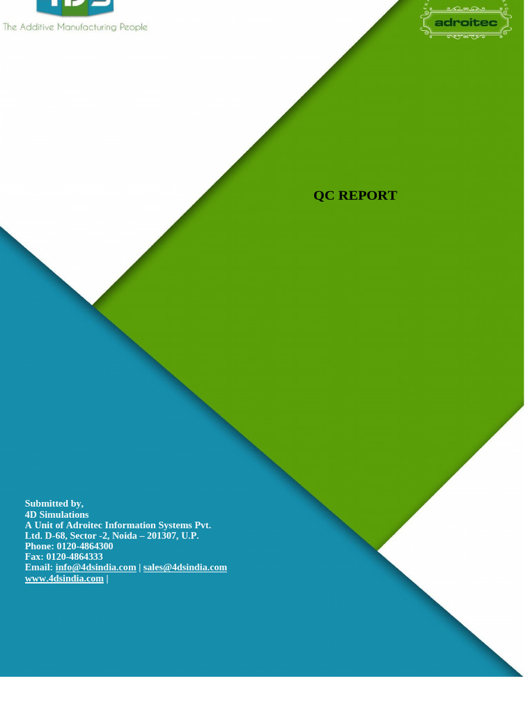 Idea Forge QMS QC Report Batch 15 | PDF | Volume | Density