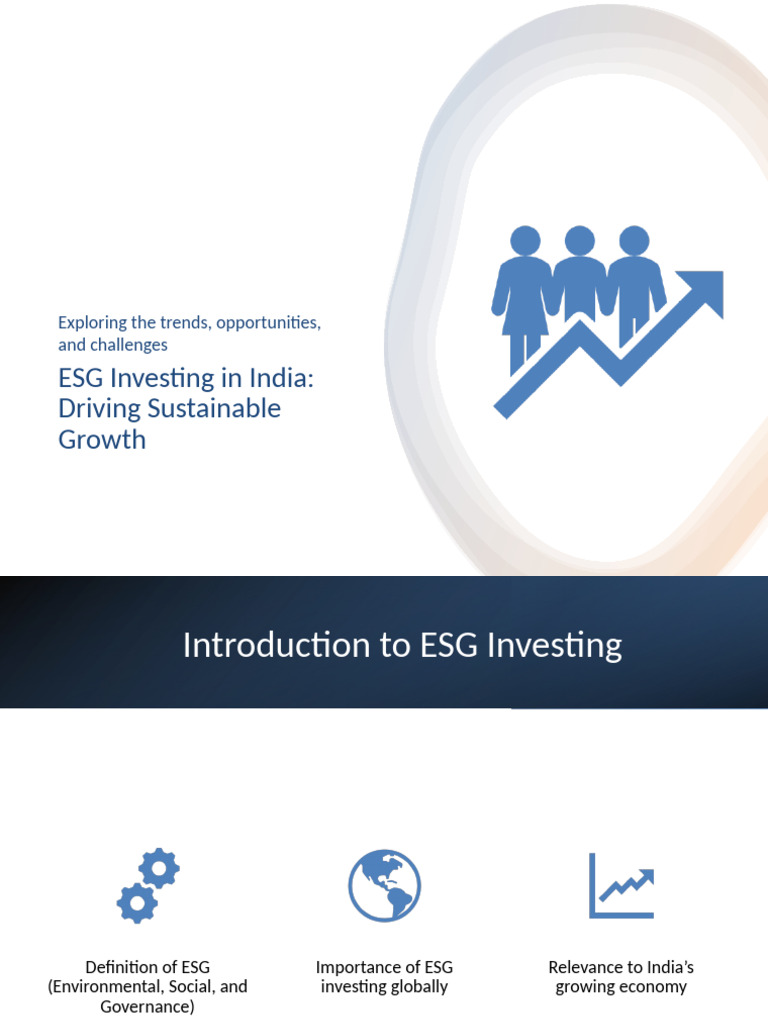 ESG Investing in India | PDF | Renewable Energy | Sustainability