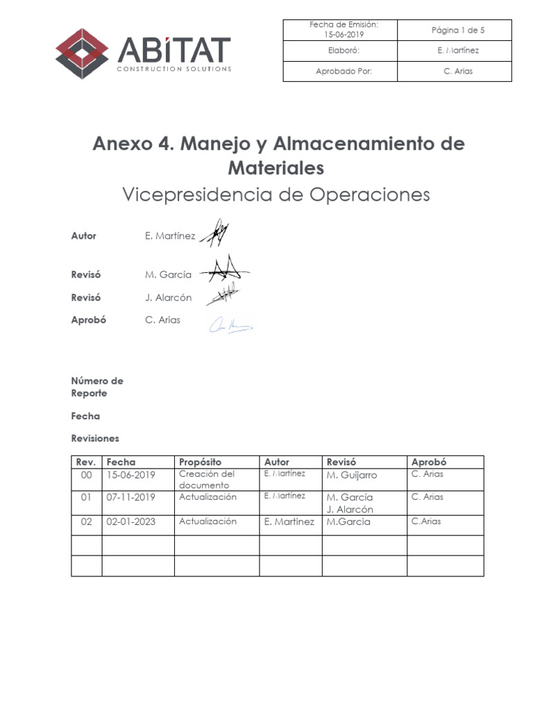 Manejo y Almacenamiento de Materiales | PDF