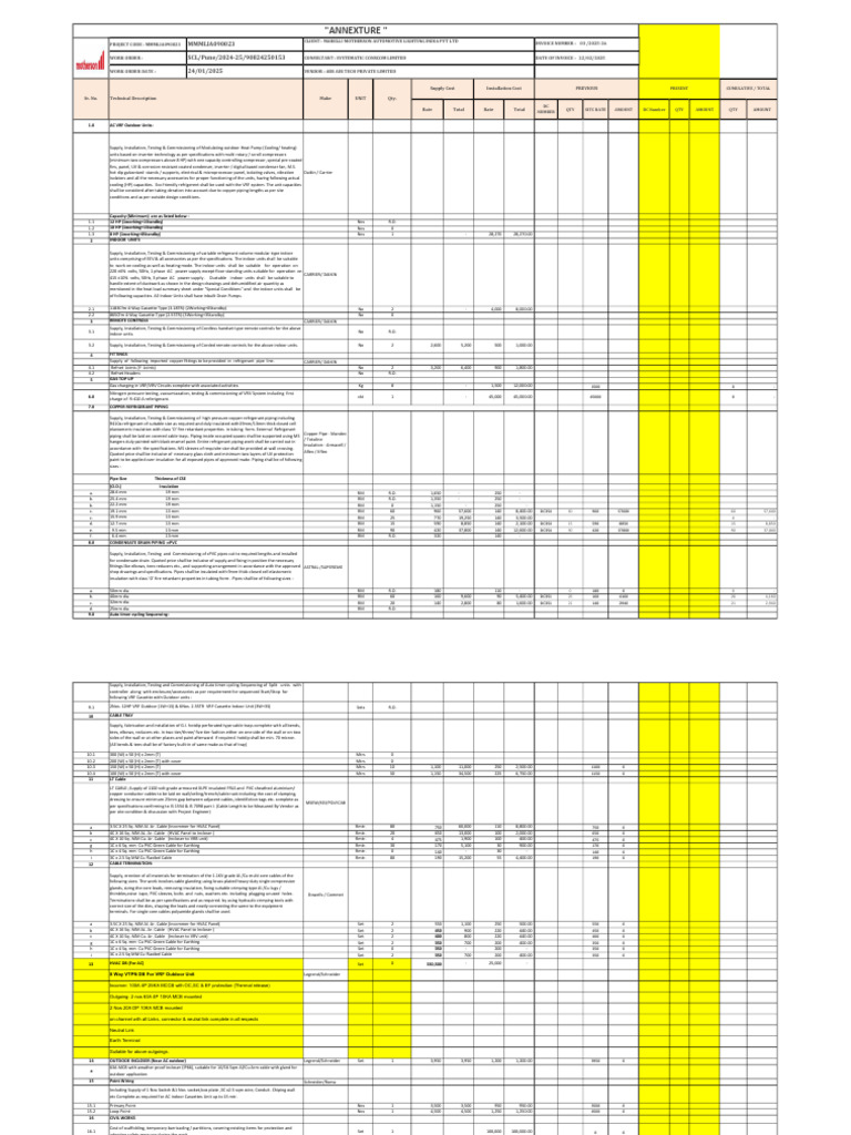 HVAC Installation and Commissioning Details | PDF | Home Appliance ...