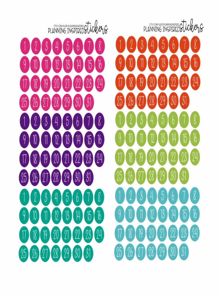Date Stickers | PDF