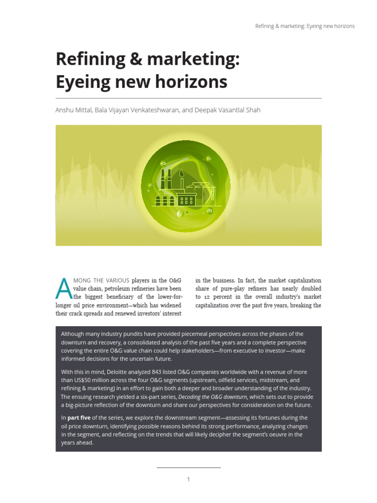 Refining & Marketing: Future Insights | PDF | Oil Refinery | Petroleum