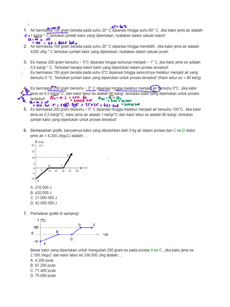 Contoh Soal Kalor Lebur dan Uap | PDF