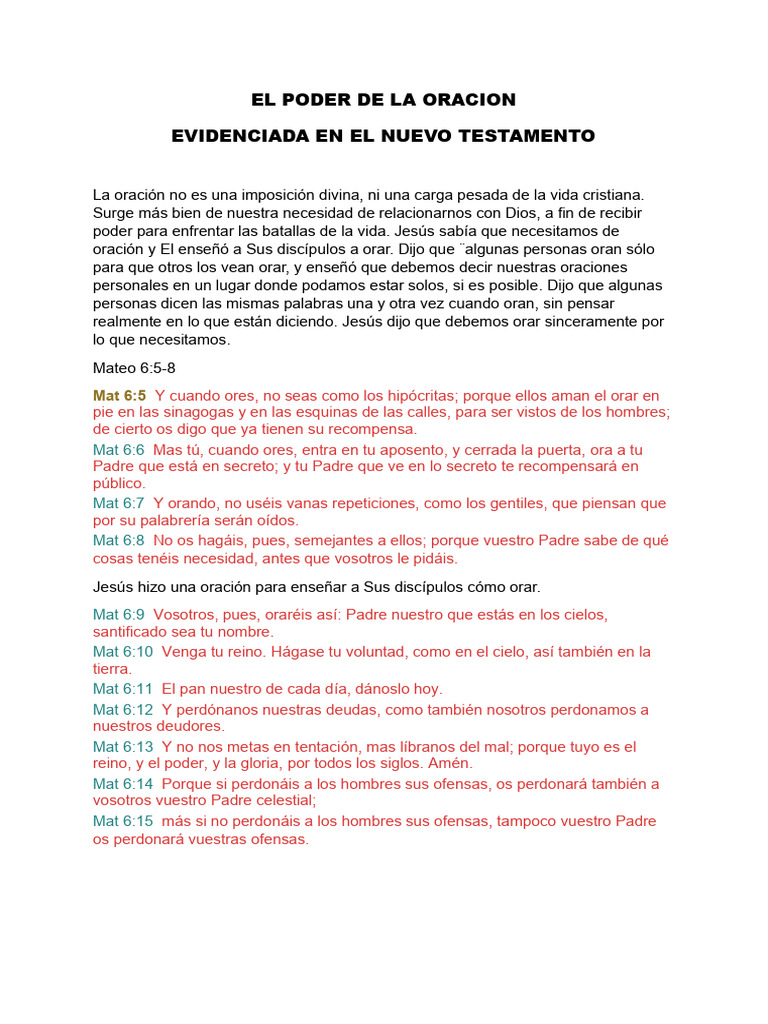 El Poder de La Oracion | PDF | Oración