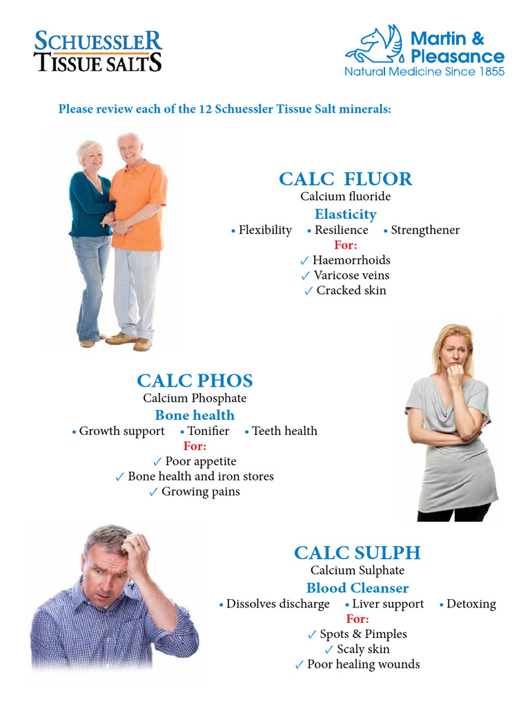 The 12 Tissue Salts Minerals | PDF | Edema | Skin