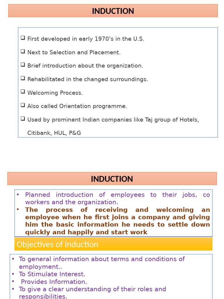 Hrm-Unit-2-Induction, Promotion | PDF | Business | Social Psychology