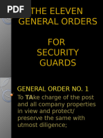 11 General Orders for Security Guards | PDF | National Security | Military