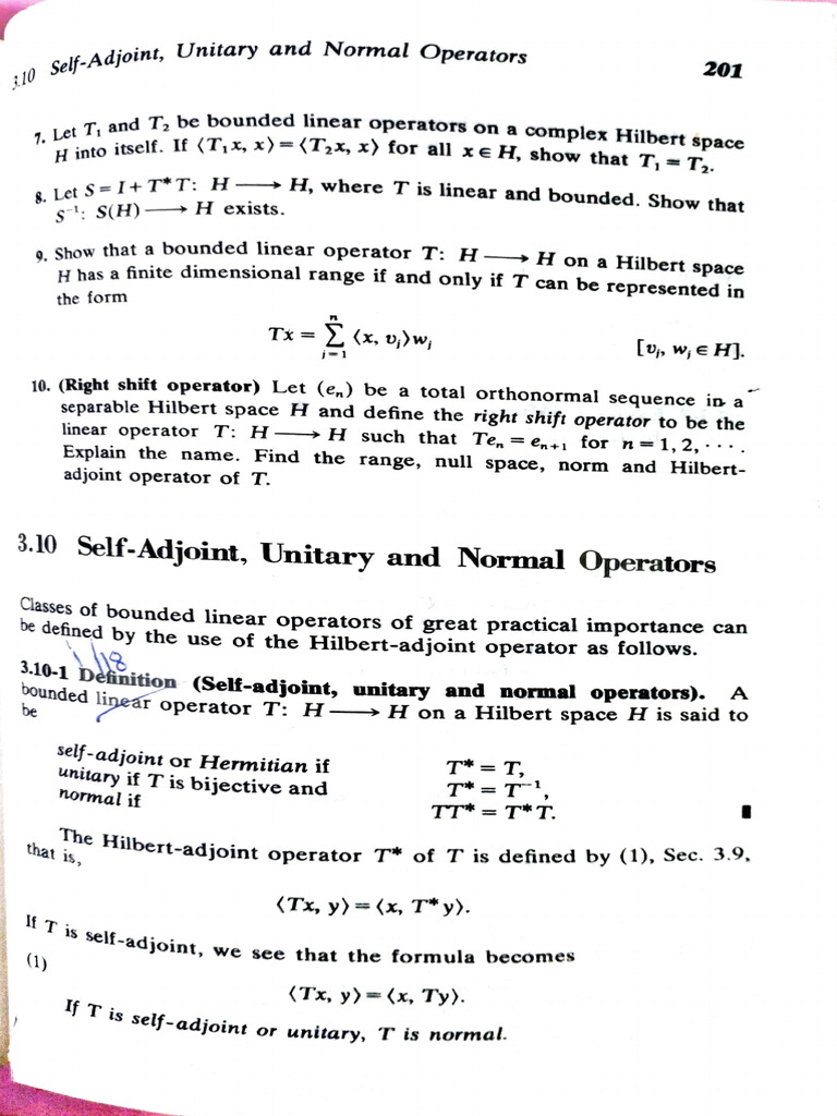 Adobe Scan Jan 09, 2024 | PDF | Basis (Linear Algebra) | Hilbert Space