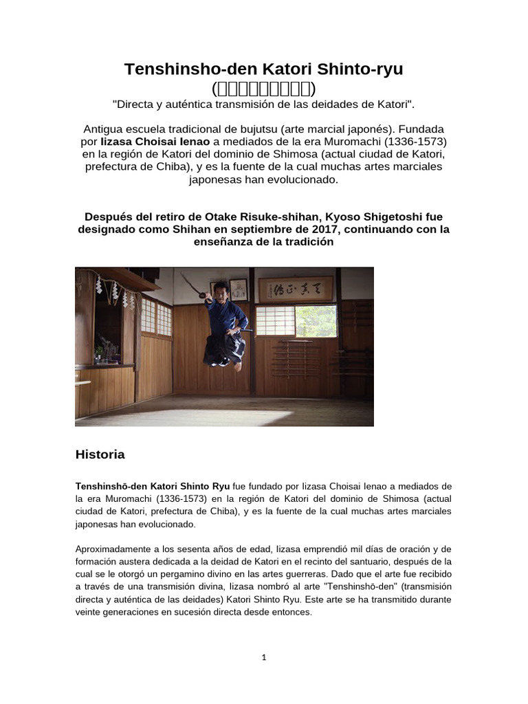Katori Shinto Ryu | PDF | Jiujitsu | Artes marciales del este asiático