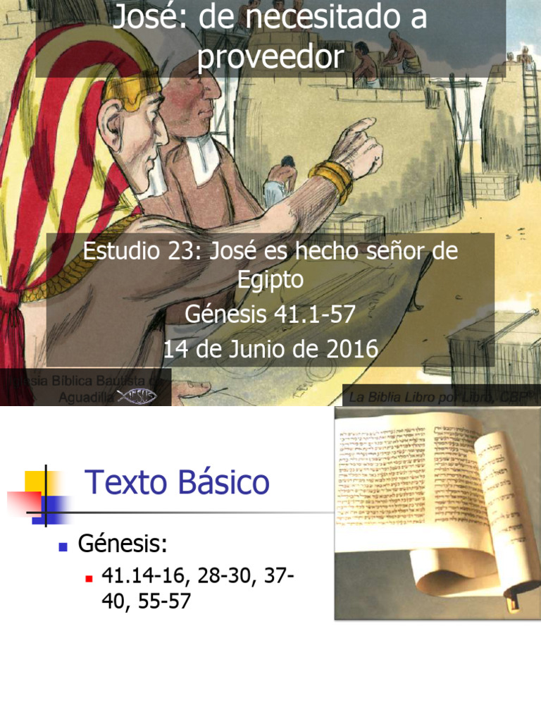 José: De Prisionero a Gobernante en Egipto | PDF