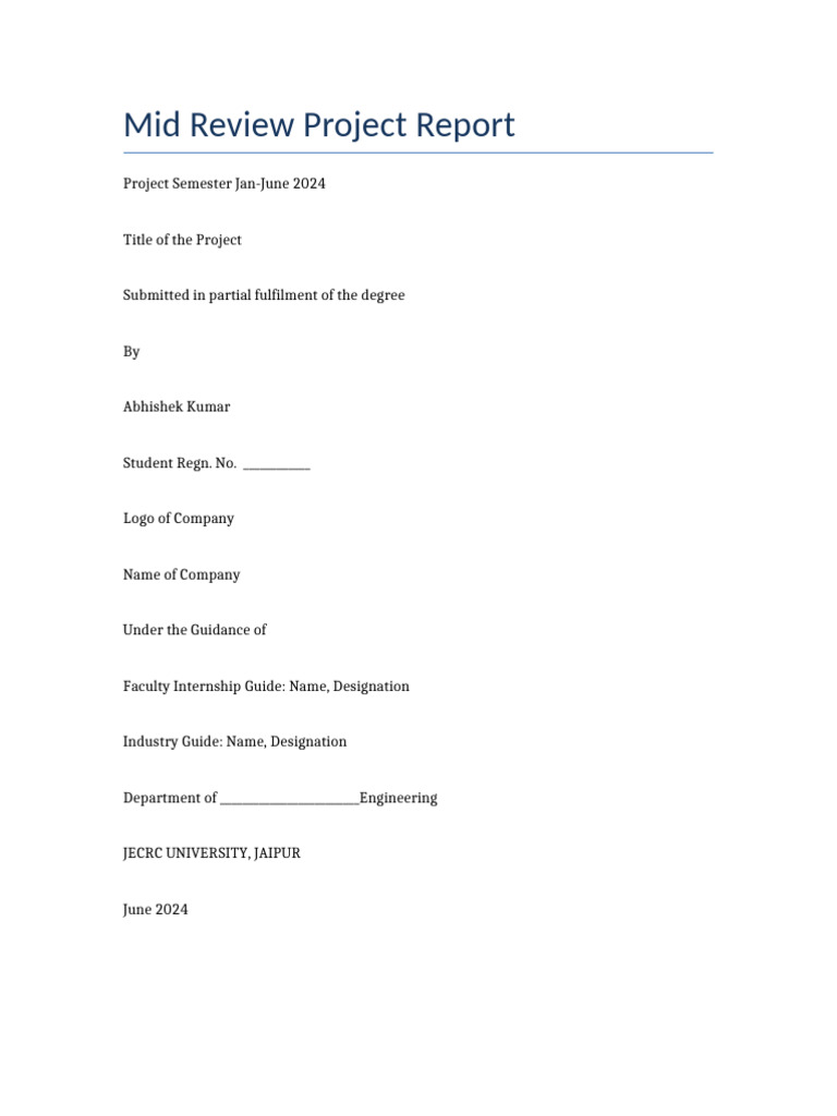 Mid Review Report: Ed-Tech Internship 2024 | PDF | Digital Marketing ...
