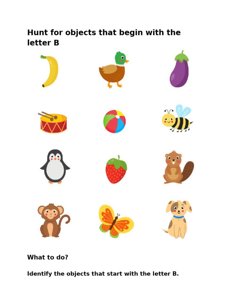 Identify The Objects B Eng Literacy Puzzle | PDF