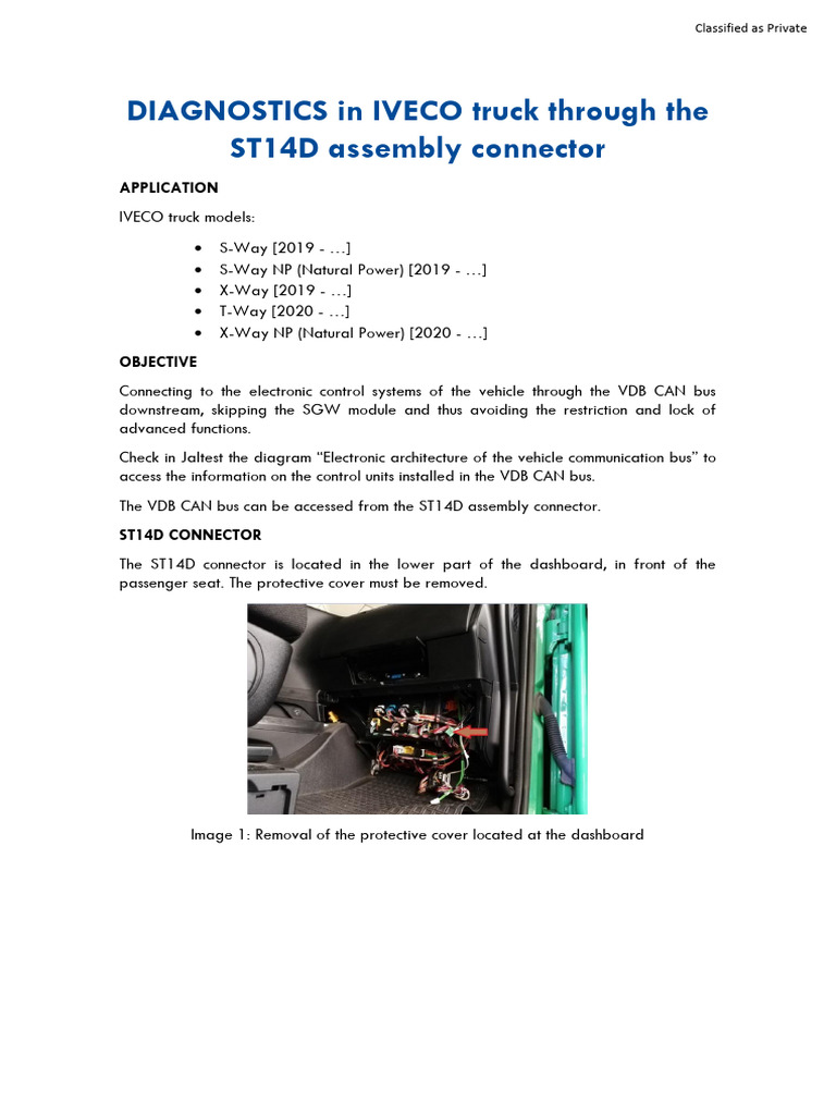 IVECO Diagnostics via ST14D Connector | PDF