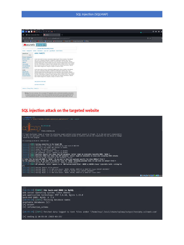 SQLMAP Lab | PDF