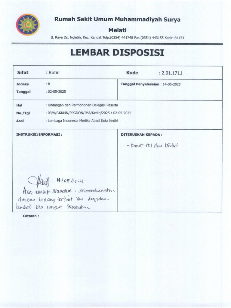 Undangan Pelatihan KKMN PPGDON Kediri | PDF