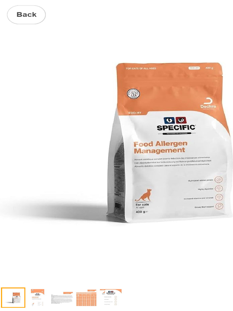 Specific Food Allergen Management FDD-HY - 4 X 400g Amazon - Co.uk Pet ...
