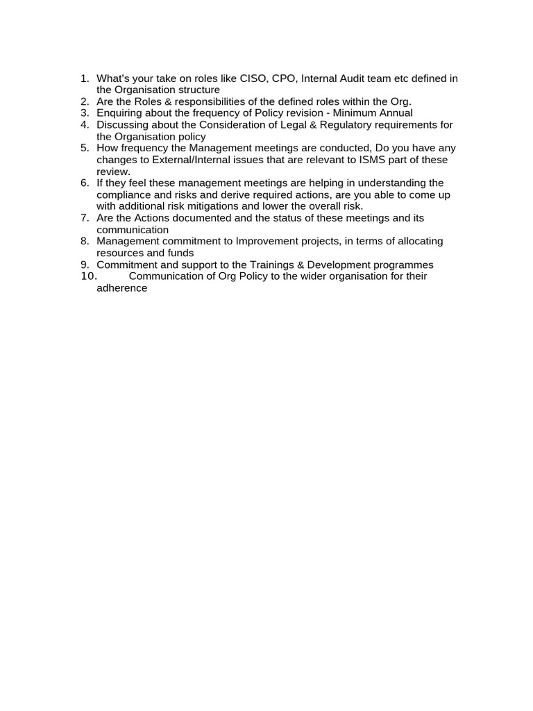 Meeting With Management | PDF