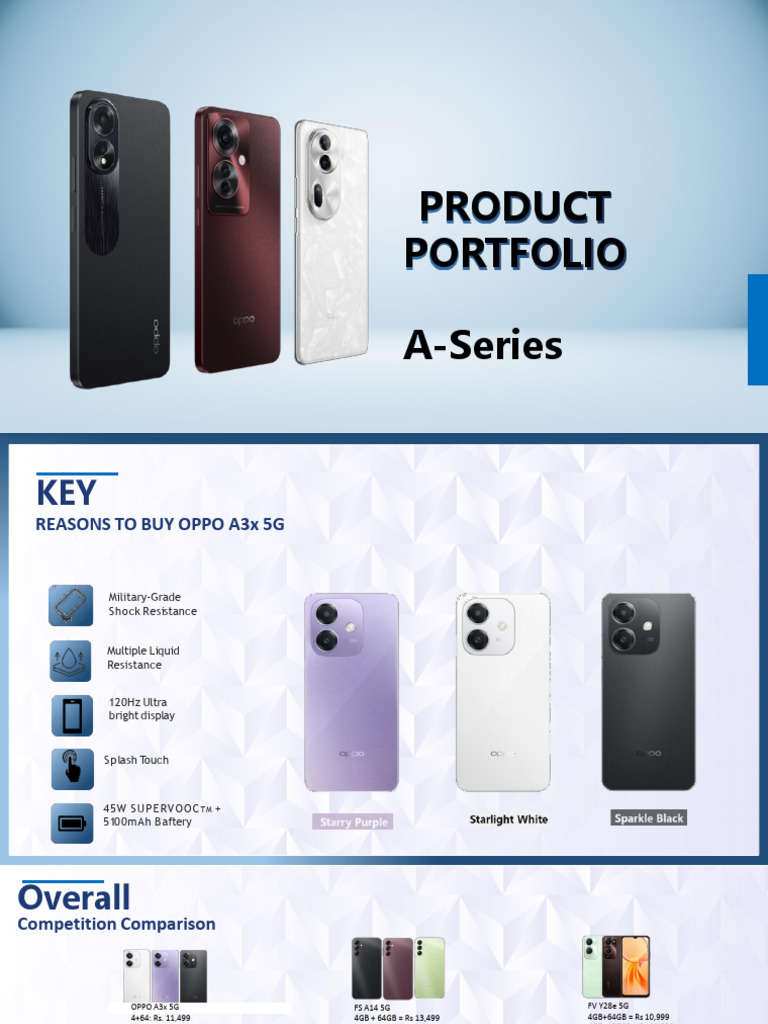 OPPO 5G Smartphone Comparison Guide | PDF | Mobile Phones | Tablet Computer
