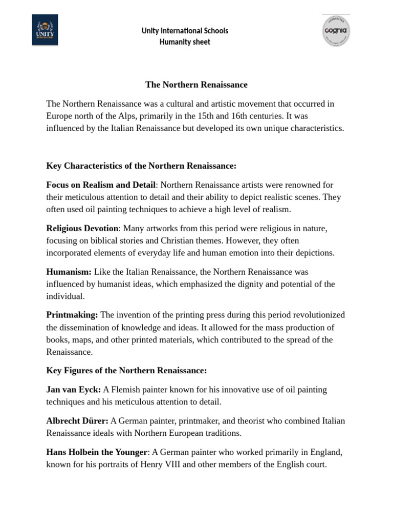 The Northern Renaissanceh4x6a 3 | PDF | Renaissance | Realism (Arts)