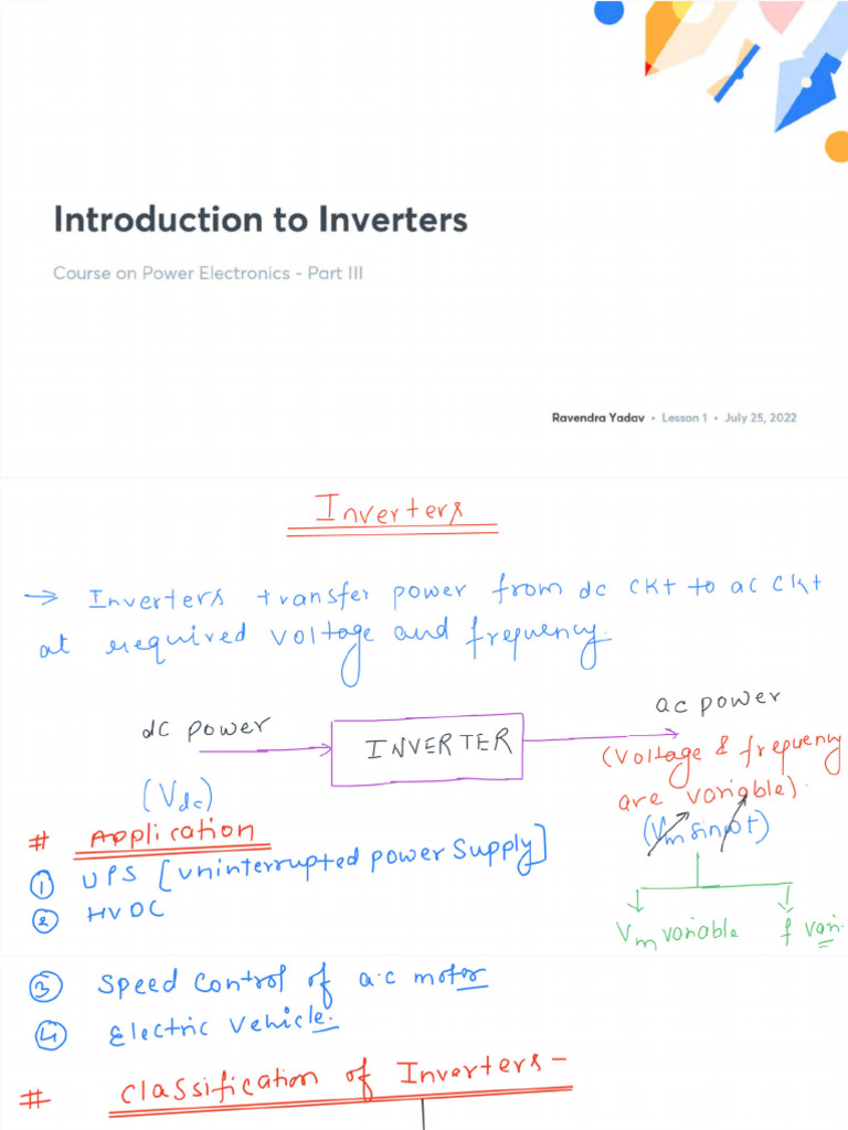 Introduction To Inverters With Anno 1735983286530 | PDF