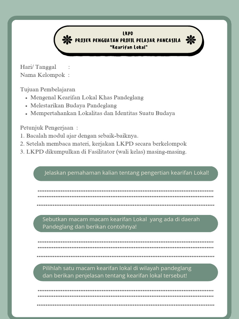 Restaurant's Menu Worksheet in Green White Elegant Style | PDF