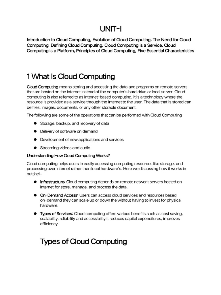 Advantages of Cloud Computing Resources | PDF | Cloud Computing ...