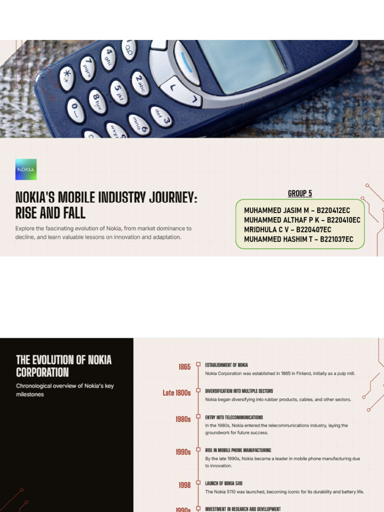 POM-The Rise and Fall of Nokia in The Mobile Industry | PDF