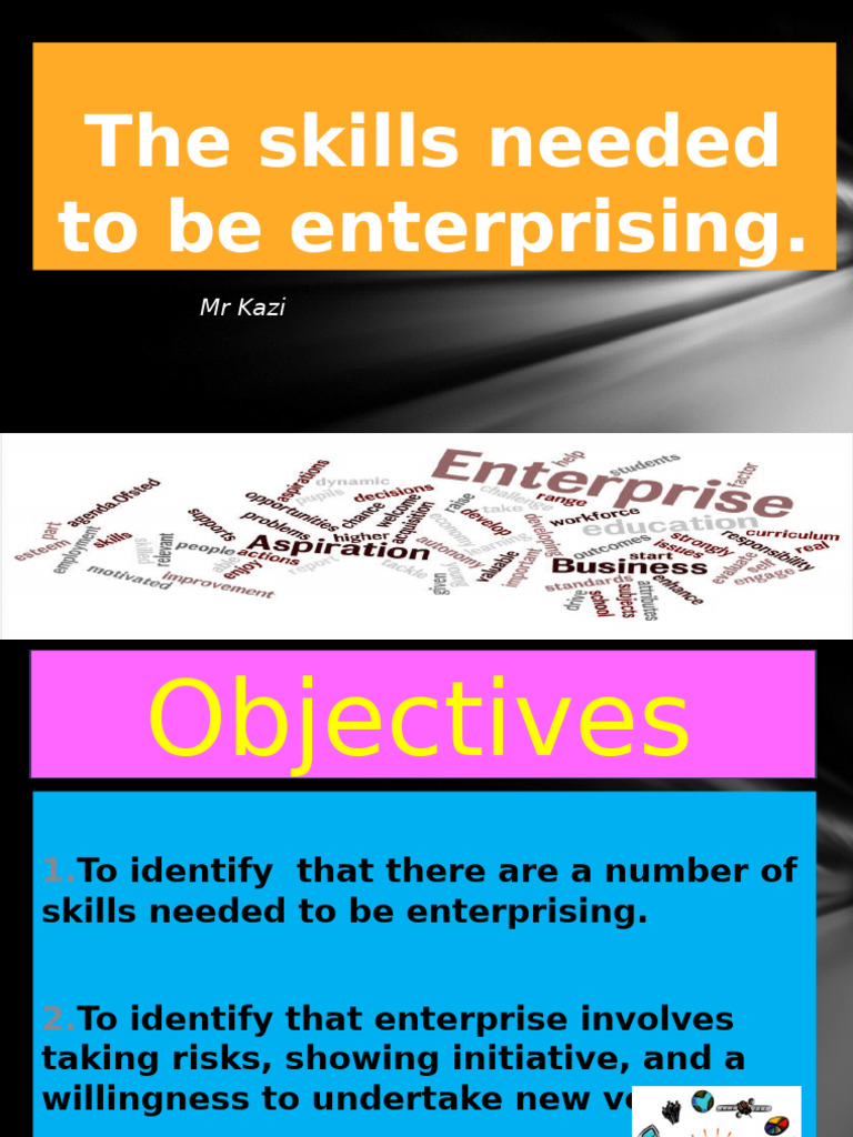 The Skills Needed To Be Enterprising | PDF