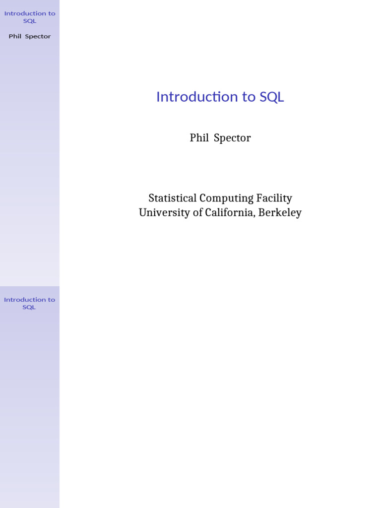 SQL Basics: Language and Uses | PDF | Databases | Sql