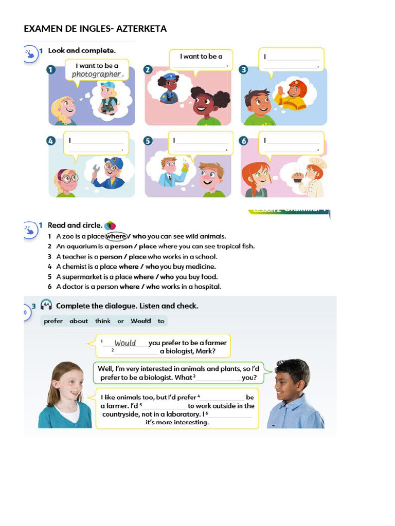 Examen de Ingles - Unit 6 | PDF