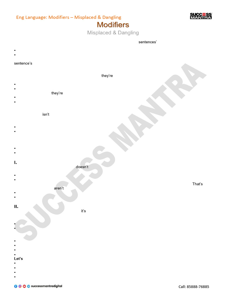 Modifiers, Sentences and Passages | PDF | Stars | Supernova