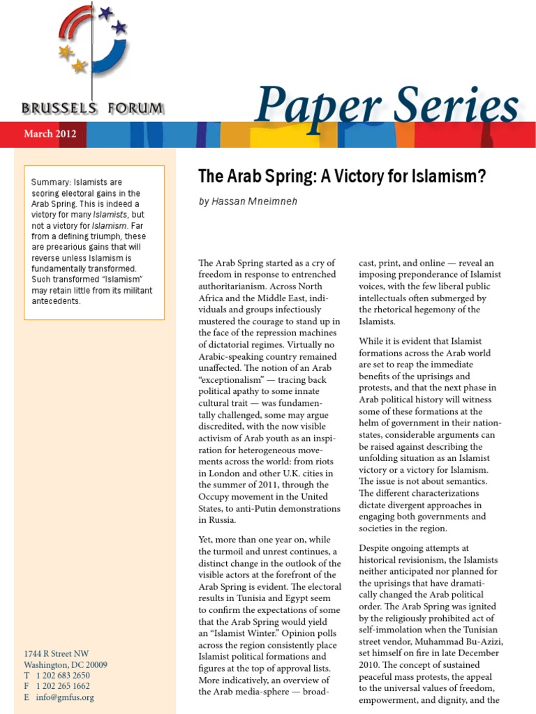 The Arab Spring: A Victory For Islamism? | PDF | Islamism | Political ...