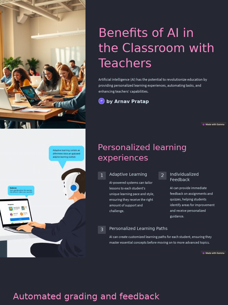Benefits of AI in The Classroom With Teachers | PDF | Artificial ...