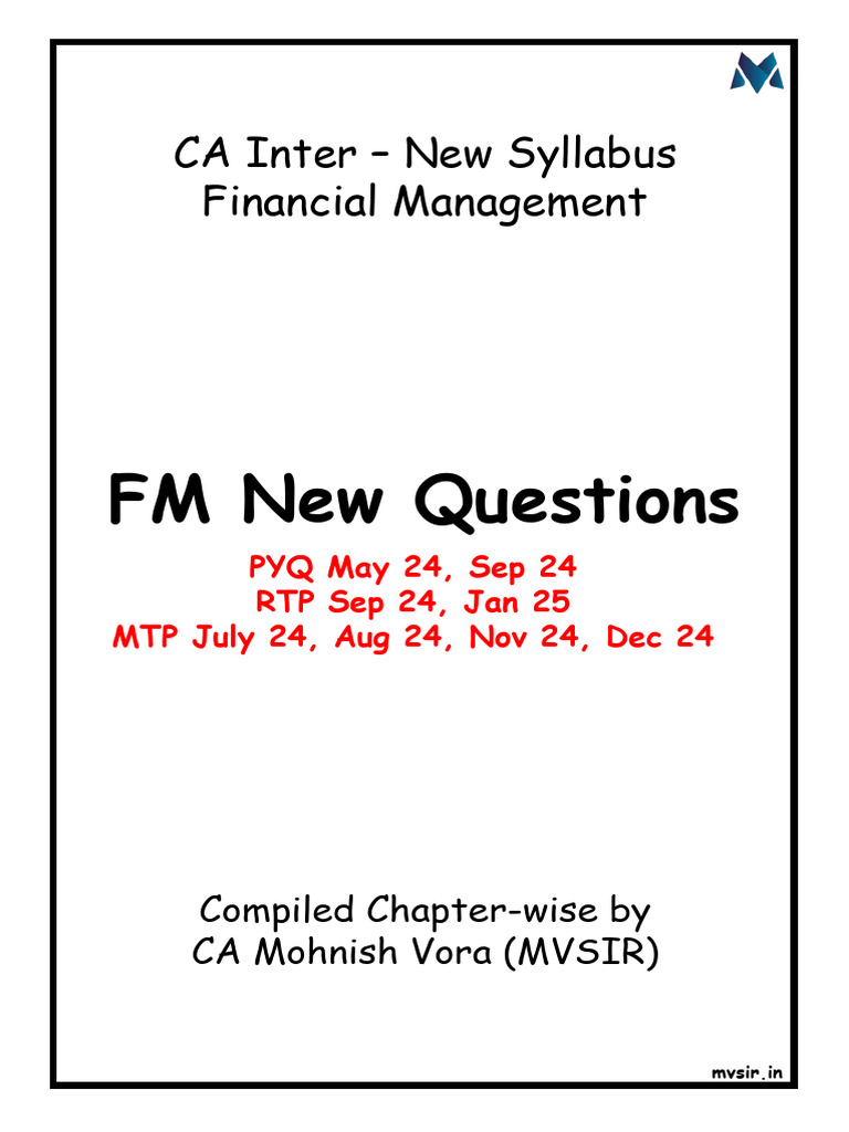 Financial Management Case Studies | PDF | Cost Of Capital | Book Value