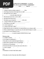 Class 4 Patterns Worksheets | PDF